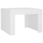 vidaXL Mesa de centro madera contrachapada blanco 50x50x35 cm vidaXL Mesa de centro madera contrachapada blanco 50x50x35 cm