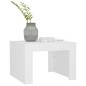 vidaXL Mesa de centro madera contrachapada blanco 50x50x35 cm vidaXL Mesa de centro madera contrachapada blanco 50x50x35 cm