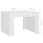vidaXL Mesa de centro madera contrachapada blanco 50x50x35 cm vidaXL Mesa de centro madera contrachapada blanco 50x50x35 cm