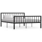 vidaXL Estructura de cama de metal negro 160x200 cm