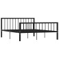 vidaXL Estructura de cama de metal negro 160x200 cm