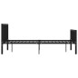 vidaXL Estructura de cama de metal negro 160x200 cm