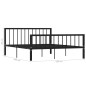 vidaXL Estructura de cama de metal negro 160x200 cm