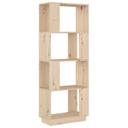 vidaXL Estantería/divisor de espacios madera maciza pino 51x25x132 cm