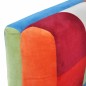 vidaXL Sillón con diseño de cubo de retales de tejido con patas cromadas vidaXL Sillón con diseño de cubo de retales de tejido con patas cromadas