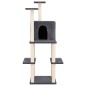 vidaXL Rascador para gatos con postes de sisal gris oscuro 144,5 cm vidaXL Rascador para gatos con postes de sisal gris oscuro 144,5 cm