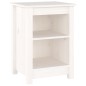vidaXL Mesita de noche madera maciza de pino blanco 40x35x55 cm vidaXL Mesita de noche madera maciza de pino blanco 40x35x55 cm