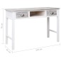 vidaXL Escritorio de madera gris 110x45x76 cm vidaXL Escritorio de madera gris 110x45x76 cm