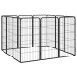 vidaXL Jaula perros 12 paneles acero recubierto polvo negro 50x100 cm vidaXL Jaula perros 12 paneles acero recubierto polvo negro 50x100 cm