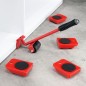 HI Juego de transporte de muebles con ruedas rojo y negro HI Juego de transporte de muebles con ruedas rojo y negro