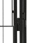 vidaXL Jaula perros 12 paneles acero recubierto polvo negro 50x100 cm vidaXL Jaula perros 12 paneles acero recubierto polvo negro 50x100 cm