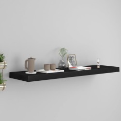 vidaXL Estante flotante de pared MDF negro 90x23,5x3,8 cm