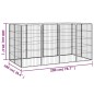vidaXL Jaula perros 12 paneles acero recubierto polvo negro 50x100 cm vidaXL Jaula perros 12 paneles acero recubierto polvo negro 50x100 cm