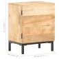 vidaXL Mesita de noche de madera maciza de mango 40x30x51 cm vidaXL Mesita de noche de madera maciza de mango 40x30x51 cm