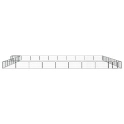 vidaXL Jaula perros 40 paneles acero recubierto polvo negro 100x50 cm