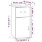 vidaXL Aparador de madera maciza de pino gris 34x40x75 cm vidaXL Aparador de madera maciza de pino gris 34x40x75 cm