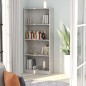 vidaXL Estantería de 4 niveles contrachapada gris hormigón 60x24x142cm vidaXL Estantería de 4 niveles contrachapada gris hormigón 60x24x142cm