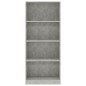 vidaXL Estantería de 4 niveles contrachapada gris hormigón 60x24x142cm vidaXL Estantería de 4 niveles contrachapada gris hormigón 60x24x142cm