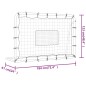 vidaXL Red de rebote de fútbol acero y PE blanco y negro 184x61x123 cm vidaXL Red de rebote de fútbol acero y PE blanco y negro 184x61x123 cm