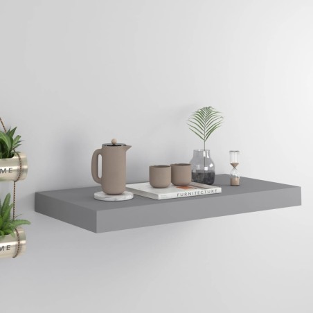 vidaXL Estante flotante de pared MDF gris 50x23x3,8 cm
