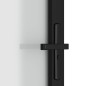 vidaXL Puerta interior de vidrio y aluminio negro mate 76x201,5 cm vidaXL Puerta interior de vidrio y aluminio negro mate 76x201,5 cm