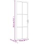 vidaXL Puerta interior de vidrio y aluminio negro mate 76x201,5 cm vidaXL Puerta interior de vidrio y aluminio negro mate 76x201,5 cm