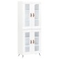 vidaXL Aparador alto madera contrachapada blanco 69,5x34x180 cm vidaXL Aparador alto madera contrachapada blanco 69,5x34x180 cm