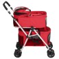 vidaXL Cochecito doble de perros plegable tela oxford rojo 83x48x97 cm vidaXL Cochecito doble de perros plegable tela oxford rojo 83x48x97 cm