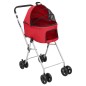 vidaXL Cochecito doble de perros plegable tela oxford rojo 83x48x97 cm vidaXL Cochecito doble de perros plegable tela oxford rojo 83x48x97 cm