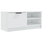 vidaXL Mueble de TV madera contrachapada blanco brillante 80x35x36,5cm