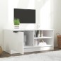 vidaXL Mueble de TV madera contrachapada blanco brillante 80x35x36,5cm