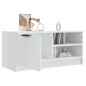 vidaXL Mueble de TV madera contrachapada blanco brillante 80x35x36,5cm