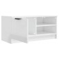 vidaXL Mueble de TV madera contrachapada blanco brillante 80x35x36,5cm