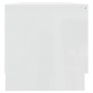 vidaXL Mueble de TV madera contrachapada blanco brillante 80x35x36,5cm