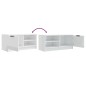 vidaXL Mueble de TV madera contrachapada blanco brillante 80x35x36,5cm