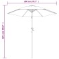 vidaXL Sombrilla de aluminio gris antracita 200x224 cm vidaXL Sombrilla de aluminio gris antracita 200x224 cm
