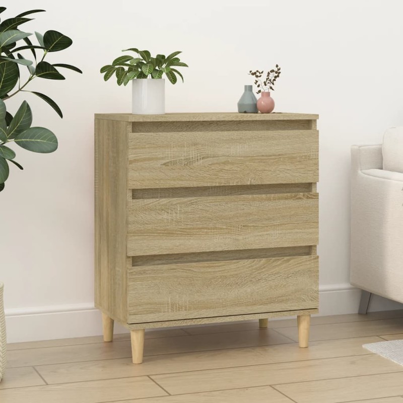 vidaXL Aparador de madera contrachapada roble Sonoma 60x35x70 cm vidaXL Aparador de madera contrachapada roble Sonoma 60x35x70 cm