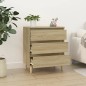 vidaXL Aparador de madera contrachapada roble Sonoma 60x35x70 cm vidaXL Aparador de madera contrachapada roble Sonoma 60x35x70 cm