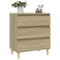 vidaXL Aparador de madera contrachapada roble Sonoma 60x35x70 cm vidaXL Aparador de madera contrachapada roble Sonoma 60x35x70 cm