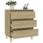 vidaXL Aparador de madera contrachapada roble Sonoma 60x35x70 cm vidaXL Aparador de madera contrachapada roble Sonoma 60x35x70 cm