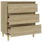 vidaXL Aparador de madera contrachapada roble Sonoma 60x35x70 cm vidaXL Aparador de madera contrachapada roble Sonoma 60x35x70 cm