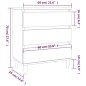 vidaXL Aparador de madera contrachapada roble Sonoma 60x35x70 cm vidaXL Aparador de madera contrachapada roble Sonoma 60x35x70 cm