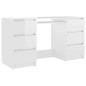 vidaXL Escritorio de madera contrachapada blanco brillo 140x50x77 cm vidaXL Escritorio de madera contrachapada blanco brillo 140x50x77 cm