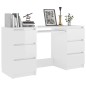 vidaXL Escritorio de madera contrachapada blanco brillo 140x50x77 cm vidaXL Escritorio de madera contrachapada blanco brillo 140x50x77 cm