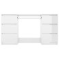 vidaXL Escritorio de madera contrachapada blanco brillo 140x50x77 cm vidaXL Escritorio de madera contrachapada blanco brillo 140x50x77 cm