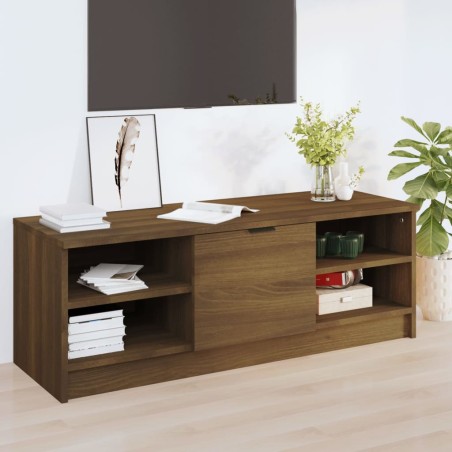 vidaXL Mueble de TV madera contrachapada roble marrón 102x35,5x36,5 cm