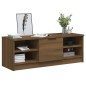 vidaXL Mueble de TV madera contrachapada roble marrón 102x35,5x36,5 cm