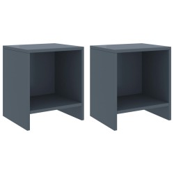 vidaXL Mesitas de noche 2 uds madera de pino gris claro 35x30x40 cm