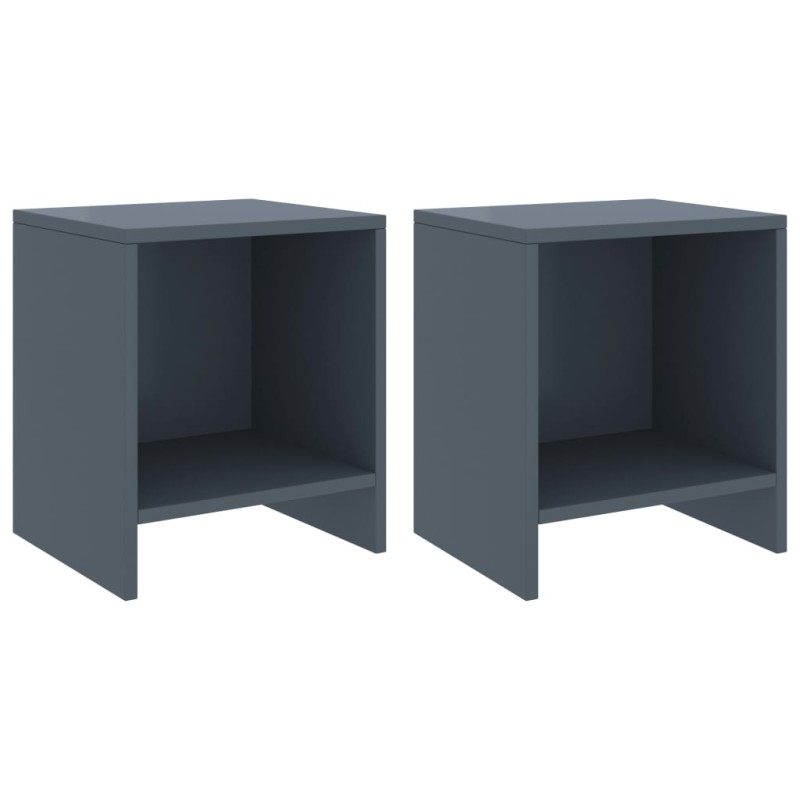 vidaXL Mesitas de noche 2 uds madera de pino gris claro 35x30x40 cm