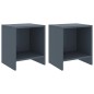 vidaXL Mesitas de noche 2 uds madera de pino gris claro 35x30x40 cm